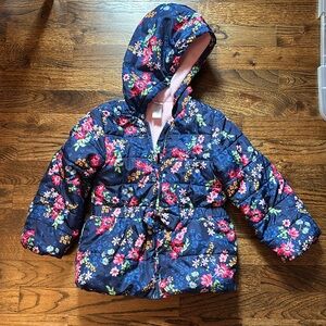 Little Me size 4T blue jacket with floral design